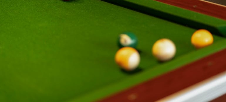 a pool table