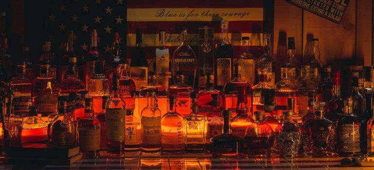 liquors in the bar