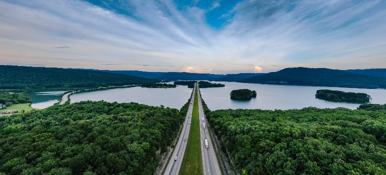 A long road stretching toward the horizon