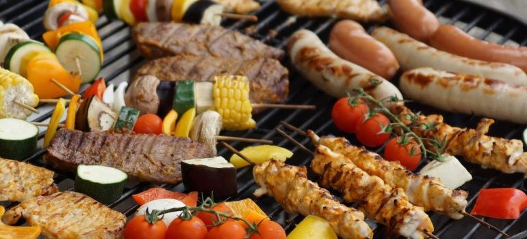 Food on the grill