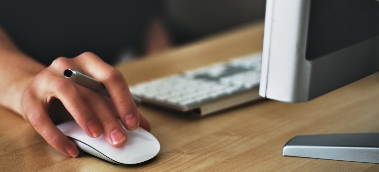 A person looking online for the best TN cities for job seekers