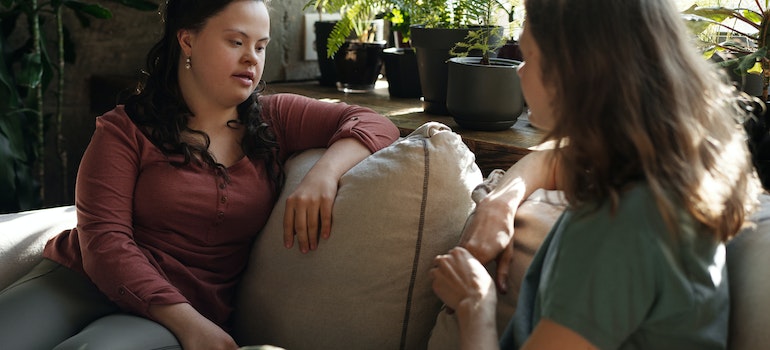 two roommates talking to each other