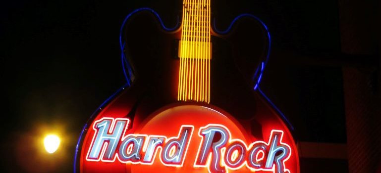 Hard Rock café led guitar in Memphis