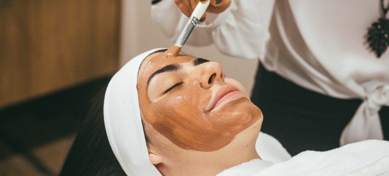Woman relaxing during a spa treatment