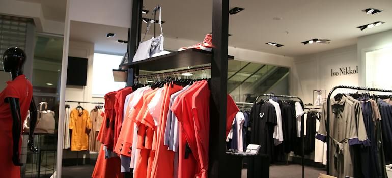 The interior of a clothes store
