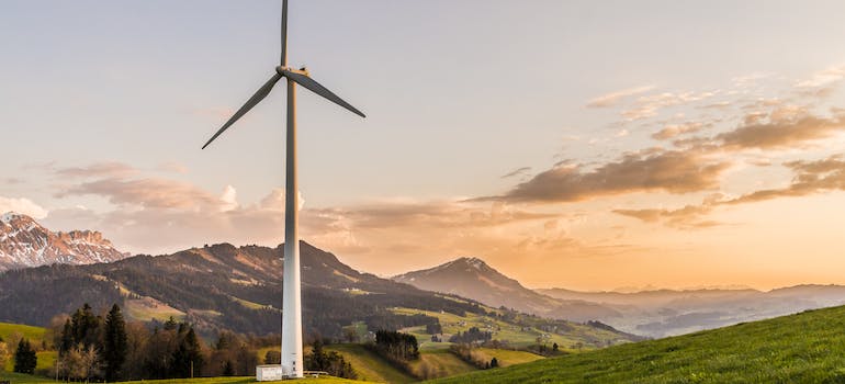 A windmill in a field