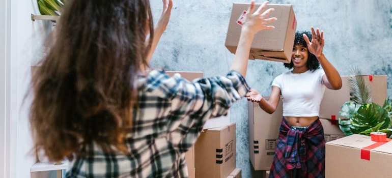 Friends helping you move to your new home after dark