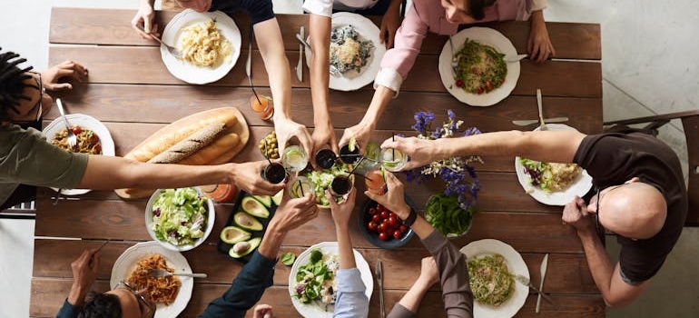 People at a dinner