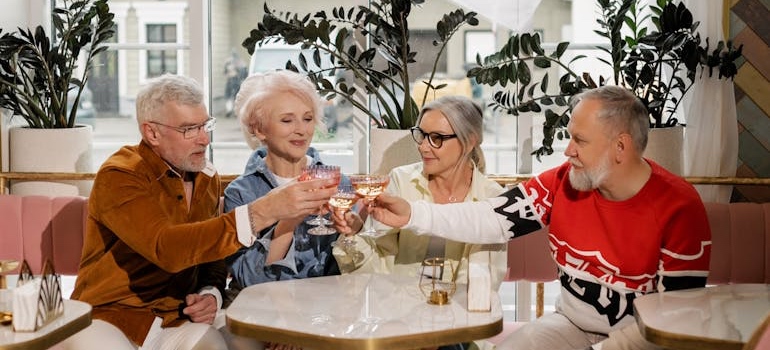 Retirees spending time together