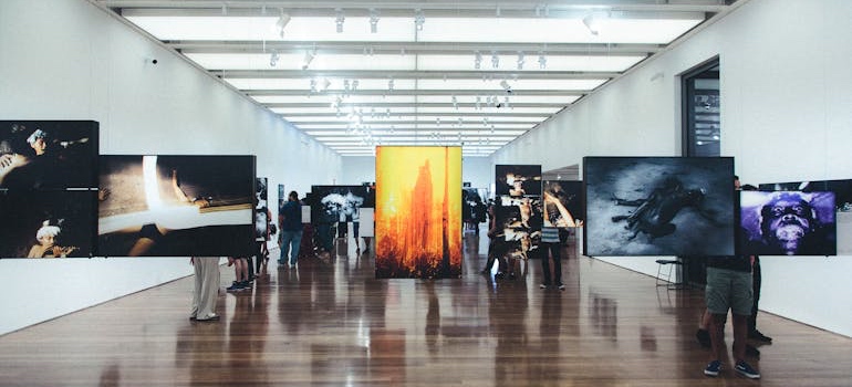 People at an art gallery
