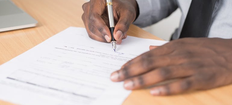 A person signing a lease or purchase contract
