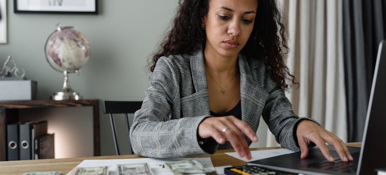 A person budgeting for a move