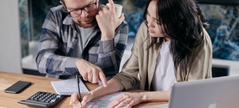 People calculating rental yield