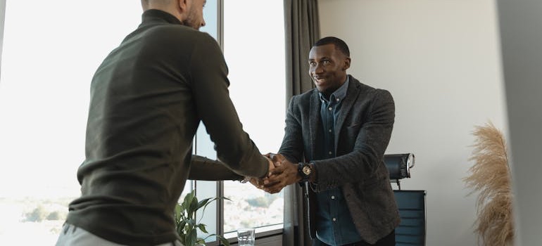 A person at a job interview