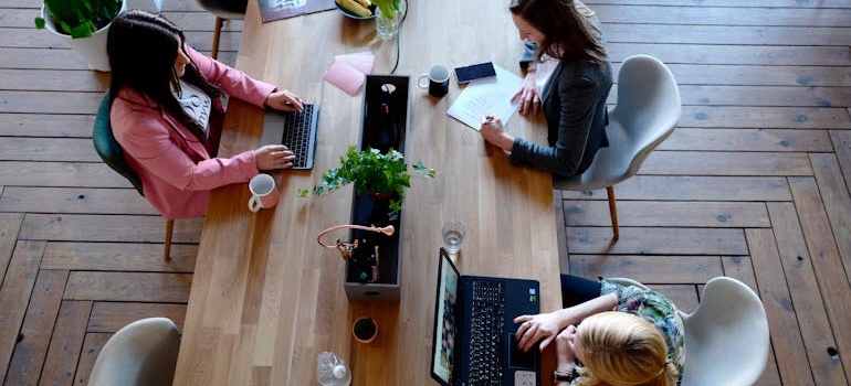Digital nomads working in a coworking space in Aurora