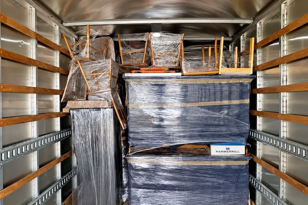 Inside a fully loaded Spyder truck