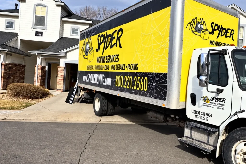 Spyder truck parked on a townhome street